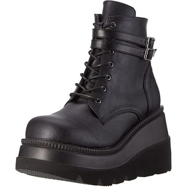 boots 2021 fashion gothic women wedges shoes larger size platform ankle high heels winter women's footwear autumn, Black
boots 2021 fashion gothic women wedges shoes larger size platform ankle high heels winter women's footwear autumn, Black