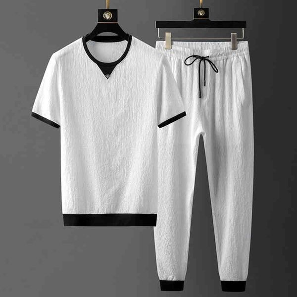 men's tracksuits short sleeve suit light luxury breathable fashion ice silk t-shirt casual sports ozb5, Gray
men's tracksuits short sleeve suit light luxury breathable fashion ice silk t-shirt casual sports ozb5, Gray