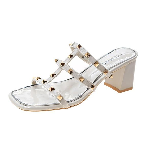 slippers 2021 summer women's fashion comfortable breathable rubber non-slip high-heeled sandals outdoor rivet ladies, Black
slippers 2021 summer women's fashion comfortable breathable rubber non-slip high-heeled sandals outdoor rivet ladies, Black