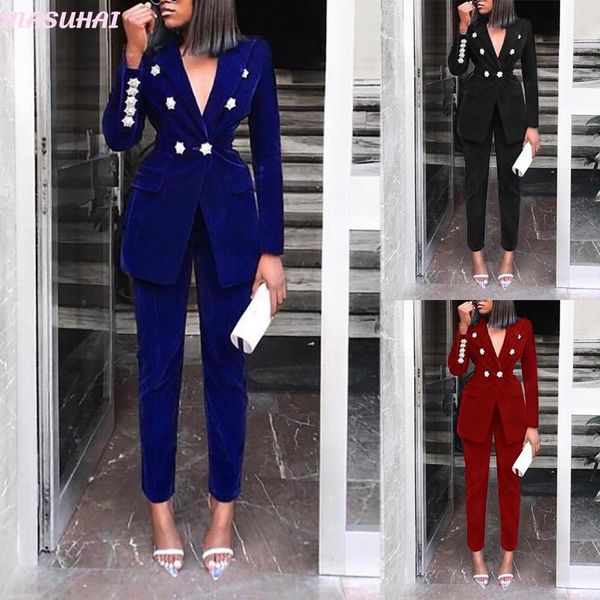 women's two piece pants masuhai autumn and winter workplace white-collar solid color versatile casual small suit coat trendy ins style
women's two piece pants masuhai autumn and winter workplace white-collar solid color versatile casual small suit coat trendy ins style