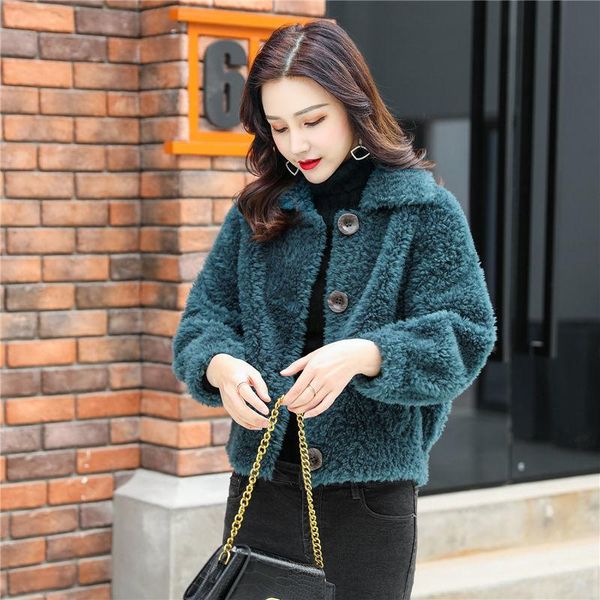 women's fur & faux 2021 winter casual thicken warm coat women fashion lamb overcoat female loose short jacket outerwear l923, Black
women's fur & faux 2021 winter casual thicken warm coat women fashion lamb overcoat female loose short jacket outerwear l923, Black