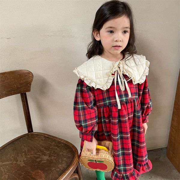 girl's dresses 2022 christmas year collar dress girl plaid one piece kids long sleeve clothing winter baby girls boutique outfit, Red;yellow
girl's dresses 2022 christmas year collar dress girl plaid one piece kids long sleeve clothing winter baby girls boutique outfit, Red;yellow