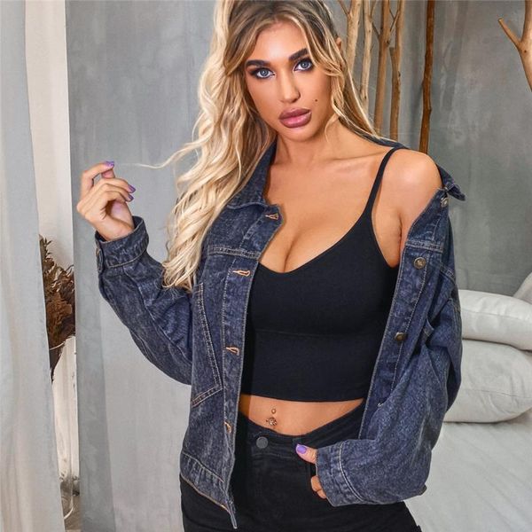 women's jackets dark blue denim coats fashion punk style single breasted with big pockets autumn basic outer wind proof clothes, Black;brown
women's jackets dark blue denim coats fashion punk style single breasted with big pockets autumn basic outer wind proof clothes, Black;brown