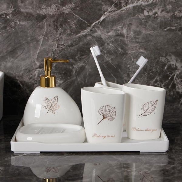 bath accessory set ceramic bathroom six-piece simple products toothbrush cup lotion bottle creative decoration
bath accessory set ceramic bathroom six-piece simple products toothbrush cup lotion bottle creative decoration