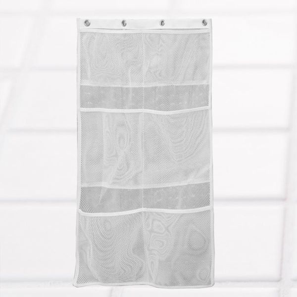 6 pocket bathroom shower hanging mesh organizer bath organizer bag curtain rod liner hooks curtain shower bags (white)
6 pocket bathroom shower hanging mesh organizer bath organizer bag curtain rod liner hooks curtain shower bags (white)