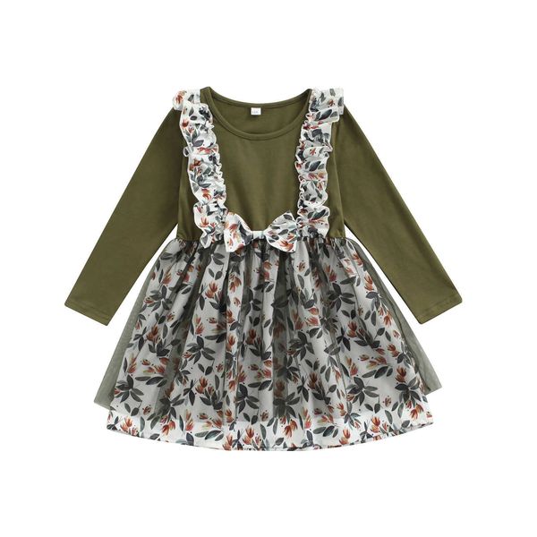 pudcoco little girls autumn dress toddlers sweet style floral printing mesh splicing round collar long sleeve bow princess skirt g1026, Red;yellow
pudcoco little girls autumn dress toddlers sweet style floral printing mesh splicing round collar long sleeve bow princess skirt g1026, Red;yellow