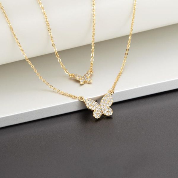 pendant necklaces fashion style butterfly choker necklace for women two-layered with clavicle chain french personality design sense accessor, Silver
pendant necklaces fashion style butterfly choker necklace for women two-layered with clavicle chain french personality design sense accessor, Silver