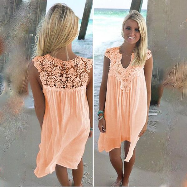 casual dresses fashion summer women mini dress solid sleeveless lace loose short elegant chiffon clothing plus size 5xl white, Black;gray
casual dresses fashion summer women mini dress solid sleeveless lace loose short elegant chiffon clothing plus size 5xl white, Black;gray