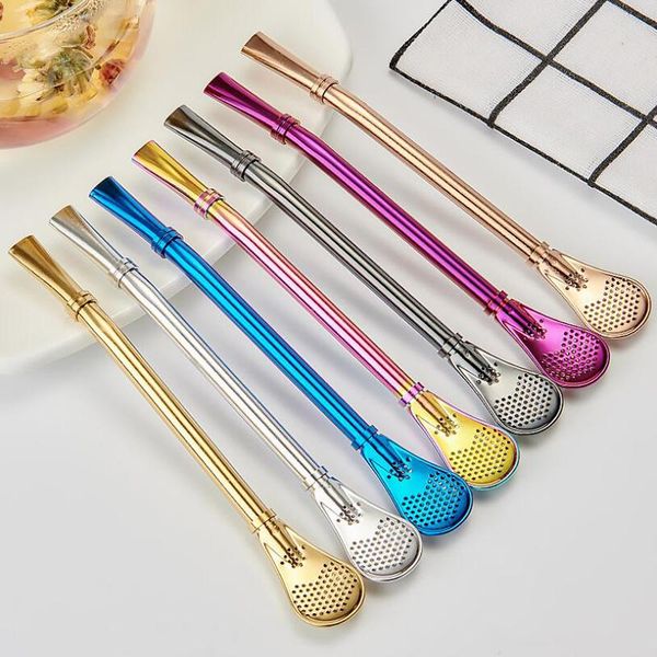 spoons stainless steel filter straw spoon gold-plated coffee beverage tea tableware milk stirring
spoons stainless steel filter straw spoon gold-plated coffee beverage tea tableware milk stirring