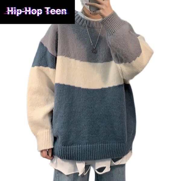 men's sweaters japennese harajuku pullovers sweater men autumn weinter knitted long sleeve trendy casual students round neck pullover, White;black
men's sweaters japennese harajuku pullovers sweater men autumn weinter knitted long sleeve trendy casual students round neck pullover, White;black