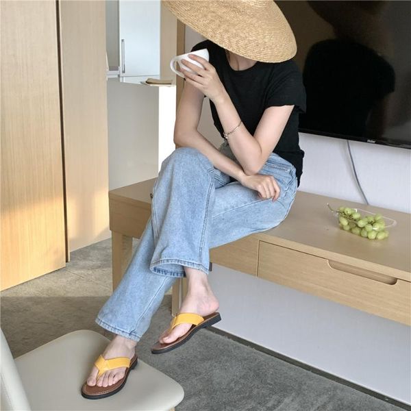 slippers arrival women's sandals for 2021 summer solid pu female's flat flip flops soft soled non-skid stylish lady outdoors, Black
slippers arrival women's sandals for 2021 summer solid pu female's flat flip flops soft soled non-skid stylish lady outdoors, Black