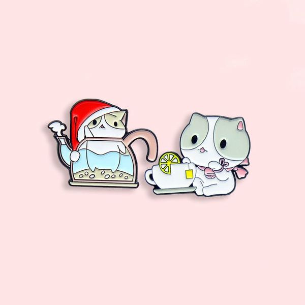 pins, brooches creative cartoon cat badge fashion cute teapot teacup metal enamel brooch fun unique lapel backpack jewelry gifts for kids, Gray
pins, brooches creative cartoon cat badge fashion cute teapot teacup metal enamel brooch fun unique lapel backpack jewelry gifts for kids, Gray