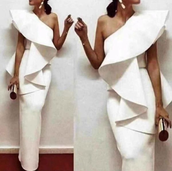 elegant 2021 new white ankle length one shoulder ruffle sheath saudi arabic prom es evening gowns a5iz, Black;red
elegant 2021 new white ankle length one shoulder ruffle sheath saudi arabic prom es evening gowns a5iz, Black;red