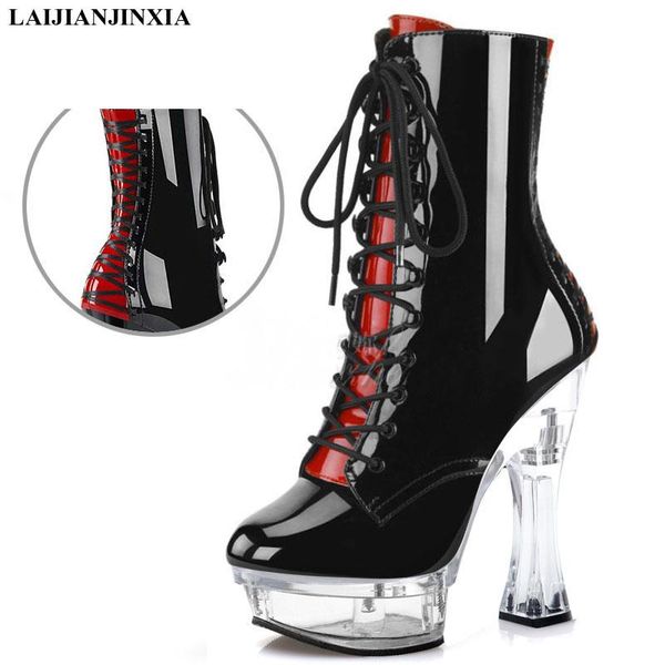 boots laijianjinxia square heel 14cm high heels pole dancing transparent soles ankle women party dress shoes, Black
boots laijianjinxia square heel 14cm high heels pole dancing transparent soles ankle women party dress shoes, Black
