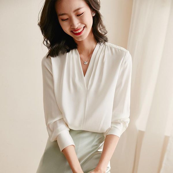 women's blouses & shirts silk shirt female embroidery v-neck long sleeve 2021 spring summer red heavy satin white top
women's blouses & shirts silk shirt female embroidery v-neck long sleeve 2021 spring summer red heavy satin white top
