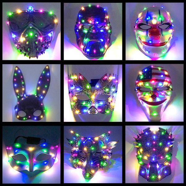 party masks 2021 halloween led light up mask cosplay for dance luminous glow in dark
party masks 2021 halloween led light up mask cosplay for dance luminous glow in dark