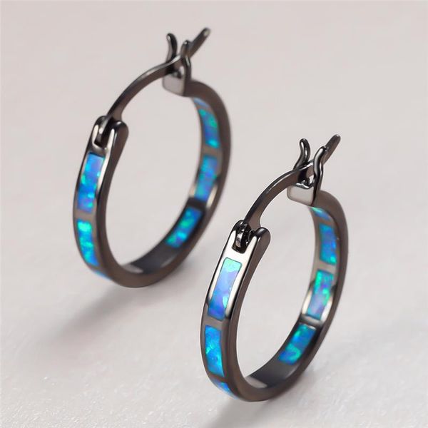 hoop & huggie simple female blue white opal earrings classic black gold color wedding for women vintage bride round big, Golden;silver
hoop & huggie simple female blue white opal earrings classic black gold color wedding for women vintage bride round big, Golden;silver