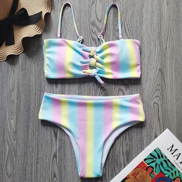 9-16y rainbow striped girl swimsuit kids two piece children's swimwear tie up teenage girl bikini set bandeau girls bathing suit
9-16y rainbow striped girl swimsuit kids two piece children's swimwear tie up teenage girl bikini set bandeau girls bathing suit