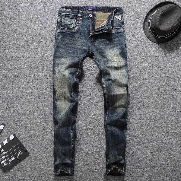 italian style fashion men jeans retro black blue slim fit ripped streetwear vintage designer denim pants v5a2
italian style fashion men jeans retro black blue slim fit ripped streetwear vintage designer denim pants v5a2