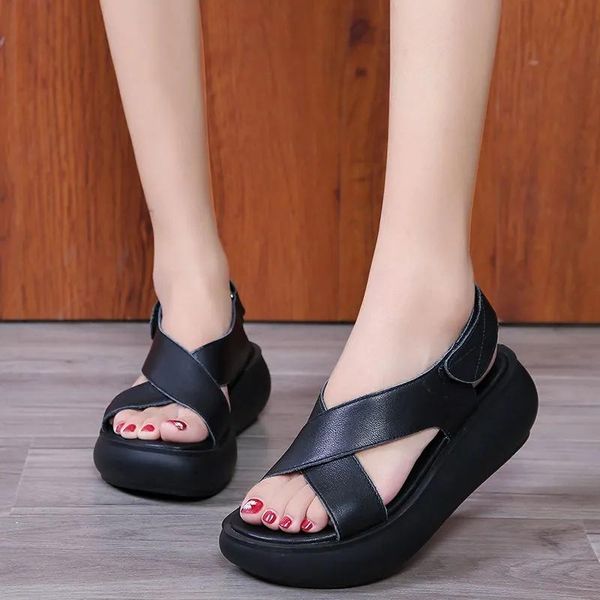 black ethnic style pu leather hook & loop wedges sandals designer hollow out open toes casual platform shoes summer rome shoes
black ethnic style pu leather hook & loop wedges sandals designer hollow out open toes casual platform shoes summer rome shoes