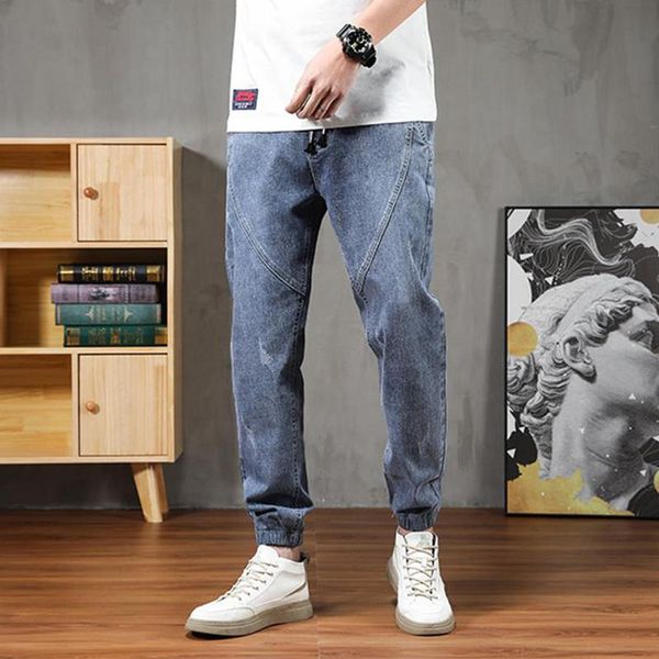 men's jeans spring and autumn summer fashion brand tie-foot casual long pants trend korean wild trousers, Blue
men's jeans spring and autumn summer fashion brand tie-foot casual long pants trend korean wild trousers, Blue