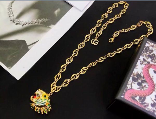 2021 available pendant necklaces gold flowers thick metal chian with colorful diamonds fish head come box and dastbag, Silver
2021 available pendant necklaces gold flowers thick metal chian with colorful diamonds fish head come box and dastbag, Silver