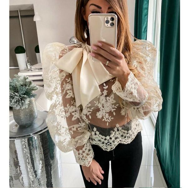 women's blouses & shirts elegant womens blouse fashion embroidery mesh sheer lace long puff sleeve solid color bow-knot splicing white
women's blouses & shirts elegant womens blouse fashion embroidery mesh sheer lace long puff sleeve solid color bow-knot splicing white