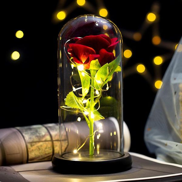 brand new simulation rose led light with preserved glass cover plastic base creative gift decoration for valentine's day
brand new simulation rose led light with preserved glass cover plastic base creative gift decoration for valentine's day