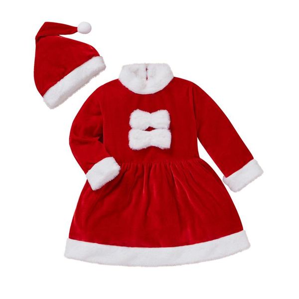 girl's dresses christmas girls dress baby kids santa clothes long sleeve winter fleece dresses+ hat xmas outfits toddler girl clothing, Red;yellow
girl's dresses christmas girls dress baby kids santa clothes long sleeve winter fleece dresses+ hat xmas outfits toddler girl clothing, Red;yellow