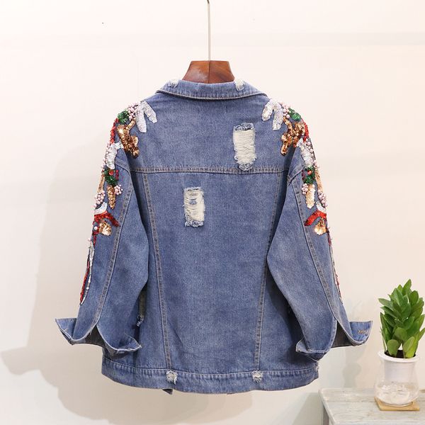 beading sequin denim women 2021 spring autumn jeans jacket outwear big size loose basic coat korean vintage jackets 341v, Black;brown
beading sequin denim women 2021 spring autumn jeans jacket outwear big size loose basic coat korean vintage jackets 341v, Black;brown