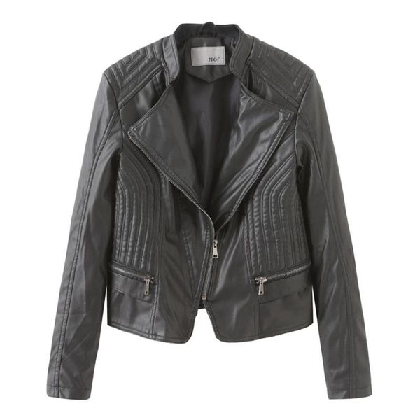 women's leather & faux 2021 motorcycle pu jacket women coat basic jackets gothic streetwear punk zipper 6 colors fall winter, Black
women's leather & faux 2021 motorcycle pu jacket women coat basic jackets gothic streetwear punk zipper 6 colors fall winter, Black