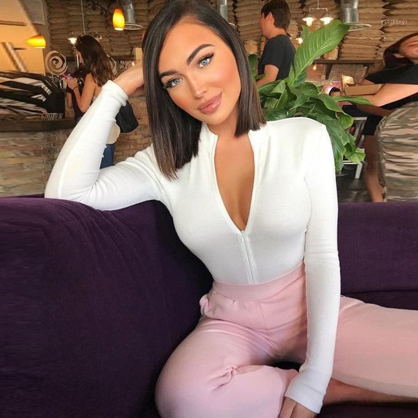 fashion women's o neck long sleeve bodysuit knitted stretch zipper jumpsuit ladies casual slim romper club party wear autumn1, Black;white
fashion women's o neck long sleeve bodysuit knitted stretch zipper jumpsuit ladies casual slim romper club party wear autumn1, Black;white