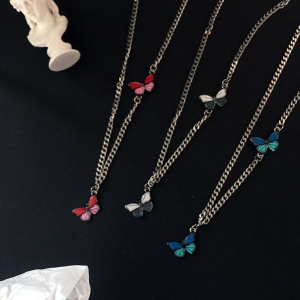 pendant necklaces hiphop butterfly stainless steel necklace insect choker chain party jewelry for women man friendship girl gifts, Silver
pendant necklaces hiphop butterfly stainless steel necklace insect choker chain party jewelry for women man friendship girl gifts, Silver