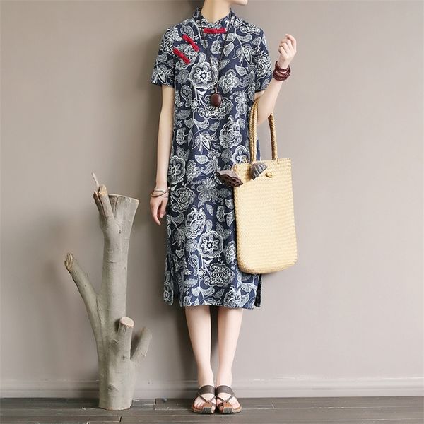 republic of china style women's dress with improved retro buckle dress summer short sleeve long 210303, Black;gray
republic of china style women's dress with improved retro buckle dress summer short sleeve long 210303, Black;gray