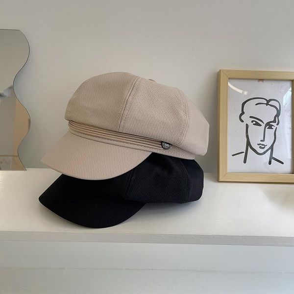 stingy brim hats hat lady beret spring summer versatile fashion octagonal british sboy big face to show thin for women, Blue;gray
stingy brim hats hat lady beret spring summer versatile fashion octagonal british sboy big face to show thin for women, Blue;gray