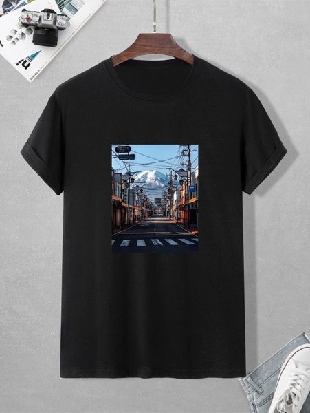 men graphic print crew neck tee w6ol#, White;black
men graphic print crew neck tee w6ol#, White;black