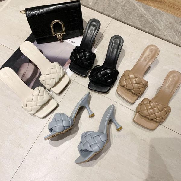 slippers luxury slides women heels blue mules pumps individual weave leisure office ladies square toe sandals women's shoes, Black
slippers luxury slides women heels blue mules pumps individual weave leisure office ladies square toe sandals women's shoes, Black
