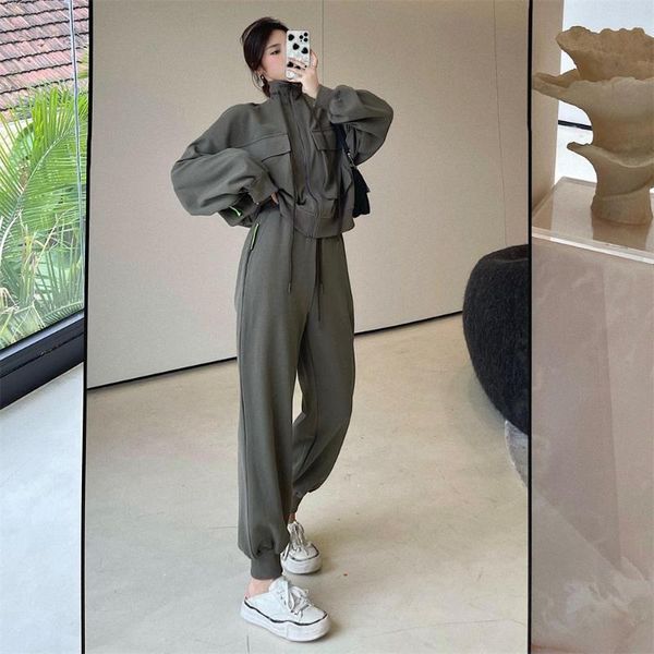 women's two piece pants autumn fashion tooling two-piece set for women 2021 oversized tracksuit drawstring trousers femme casual home c, White
women's two piece pants autumn fashion tooling two-piece set for women 2021 oversized tracksuit drawstring trousers femme casual home c, White