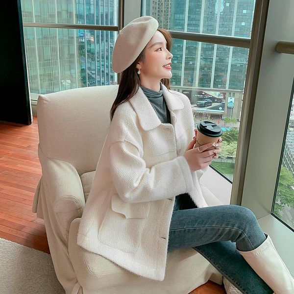 women's wool & blends ehqaxin cardigan for women 2021 autumn winter exquisite imitation cashmere short single-breasted suit coat with p, Black
women's wool & blends ehqaxin cardigan for women 2021 autumn winter exquisite imitation cashmere short single-breasted suit coat with p, Black