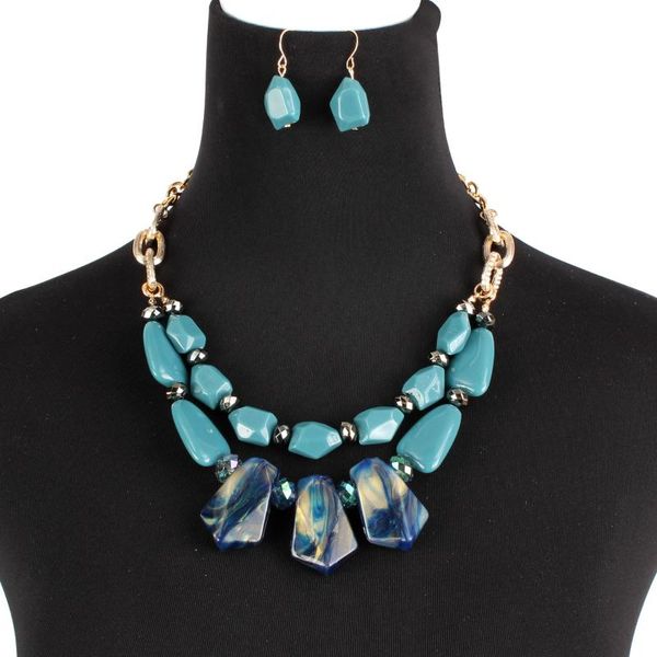 earrings & necklace haeqis fashion geometric beads jewelry chain layered and for woman party dress costume equisite sets, Silver
earrings & necklace haeqis fashion geometric beads jewelry chain layered and for woman party dress costume equisite sets, Silver