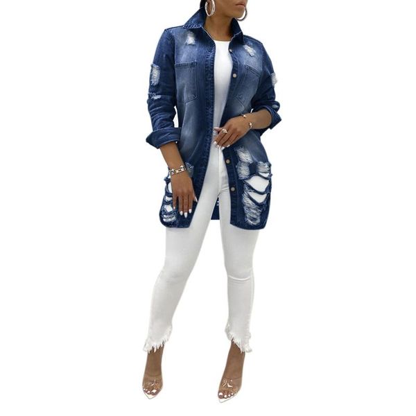 women's jackets women jacket coat casual long-sleeved denim hole hollow solid color ripped lapel single-breasted cardigan, Black;brown
women's jackets women jacket coat casual long-sleeved denim hole hollow solid color ripped lapel single-breasted cardigan, Black;brown