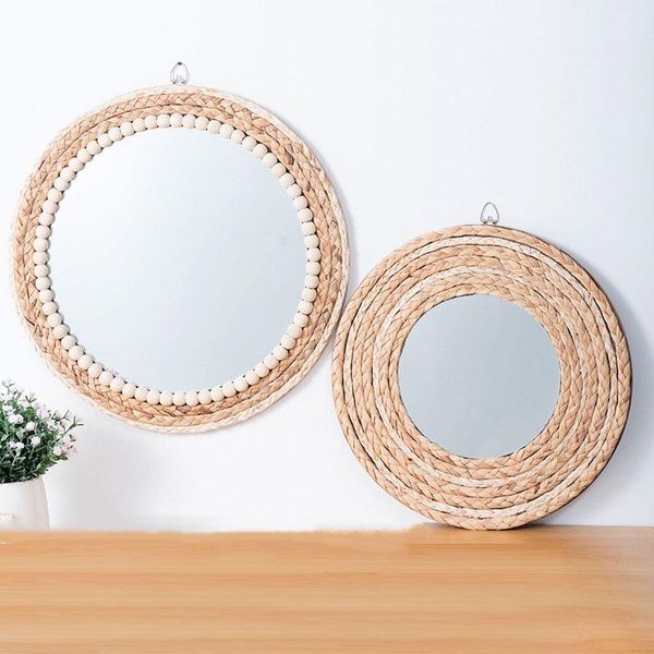 mirrors handmade rattan weave mirror home decor living room wall pastoral style straw weaving round decoration
mirrors handmade rattan weave mirror home decor living room wall pastoral style straw weaving round decoration