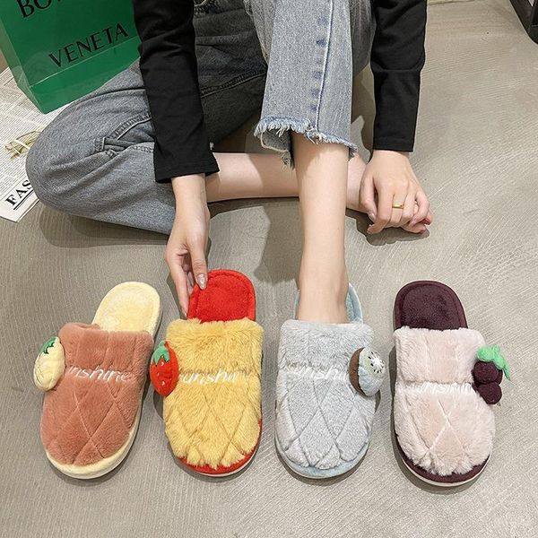 slippers cotton three-dimensional cartoon fruit lovers home shoes furry for women, Black
slippers cotton three-dimensional cartoon fruit lovers home shoes furry for women, Black