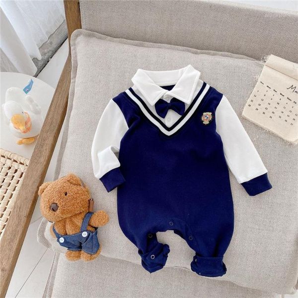 jumpsuits autumn baby toddler long sleeve lapel collar bowtie preppy style boys gentleman born girls romper infant clothes1, Blue
jumpsuits autumn baby toddler long sleeve lapel collar bowtie preppy style boys gentleman born girls romper infant clothes1, Blue
