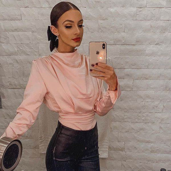 2020 spring cross-border new arrival amazon european and american womens clothing turtleneck satin pleated backless jumpsuit htyg, Black;white
2020 spring cross-border new arrival amazon european and american womens clothing turtleneck satin pleated backless jumpsuit htyg, Black;white