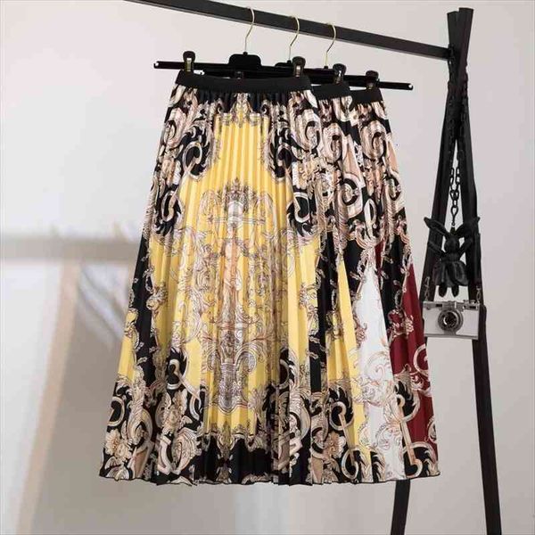 high waist pleated summer fashion women skirt print elegant elastic band midi long skirts for ladies jupe party rok faldas, Black
high waist pleated summer fashion women skirt print elegant elastic band midi long skirts for ladies jupe party rok faldas, Black