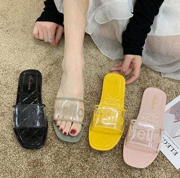 slippers women wear fashion candy-colored alphabet sandals summer vacation non-slip beach shoes flat flip-flops, Black
slippers women wear fashion candy-colored alphabet sandals summer vacation non-slip beach shoes flat flip-flops, Black