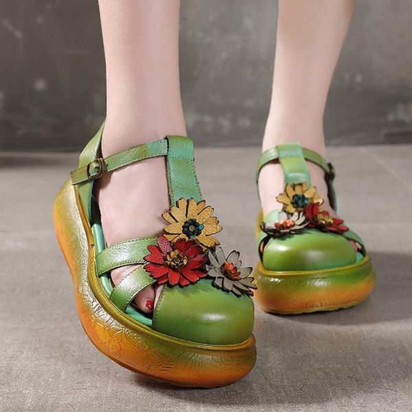 sandals female genuine leather gladiator green retro floral stitching soft buckle strap 2021 summer ladies shoes, Black
sandals female genuine leather gladiator green retro floral stitching soft buckle strap 2021 summer ladies shoes, Black
