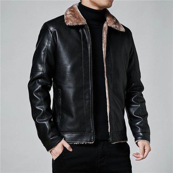 men's leather clothes youth lapel fur one coat leisure motorcycle jacket men's fashion pu, Black;brown
men's leather clothes youth lapel fur one coat leisure motorcycle jacket men's fashion pu, Black;brown