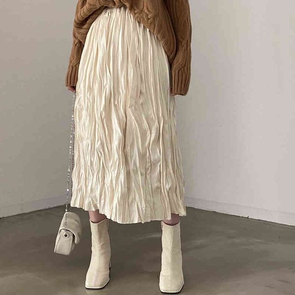 casual dresses korean ins elastic waist pleated large swing medium length skirt, Black;gray
casual dresses korean ins elastic waist pleated large swing medium length skirt, Black;gray